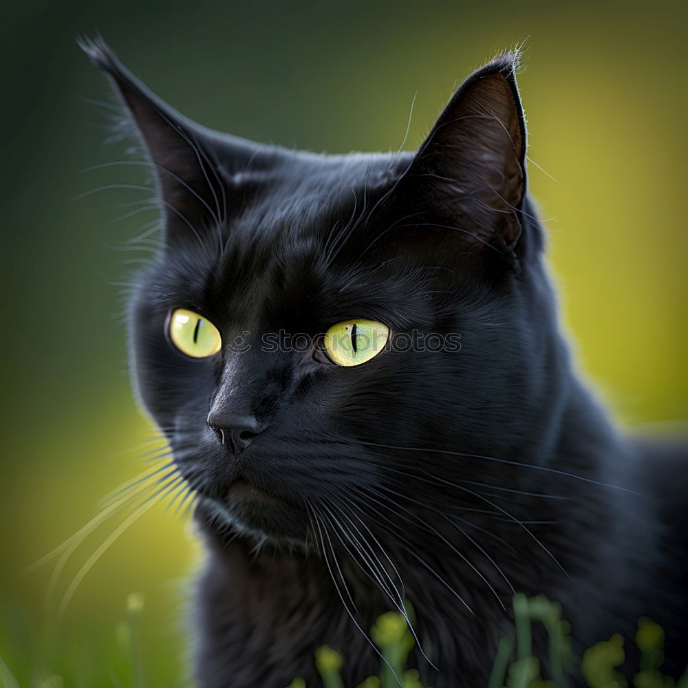 Similar – Image, Stock Photo Black cat from the right