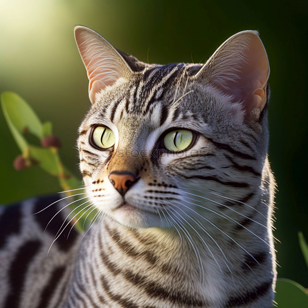 Similar – Image, Stock Photo On the lookout Cat Grass