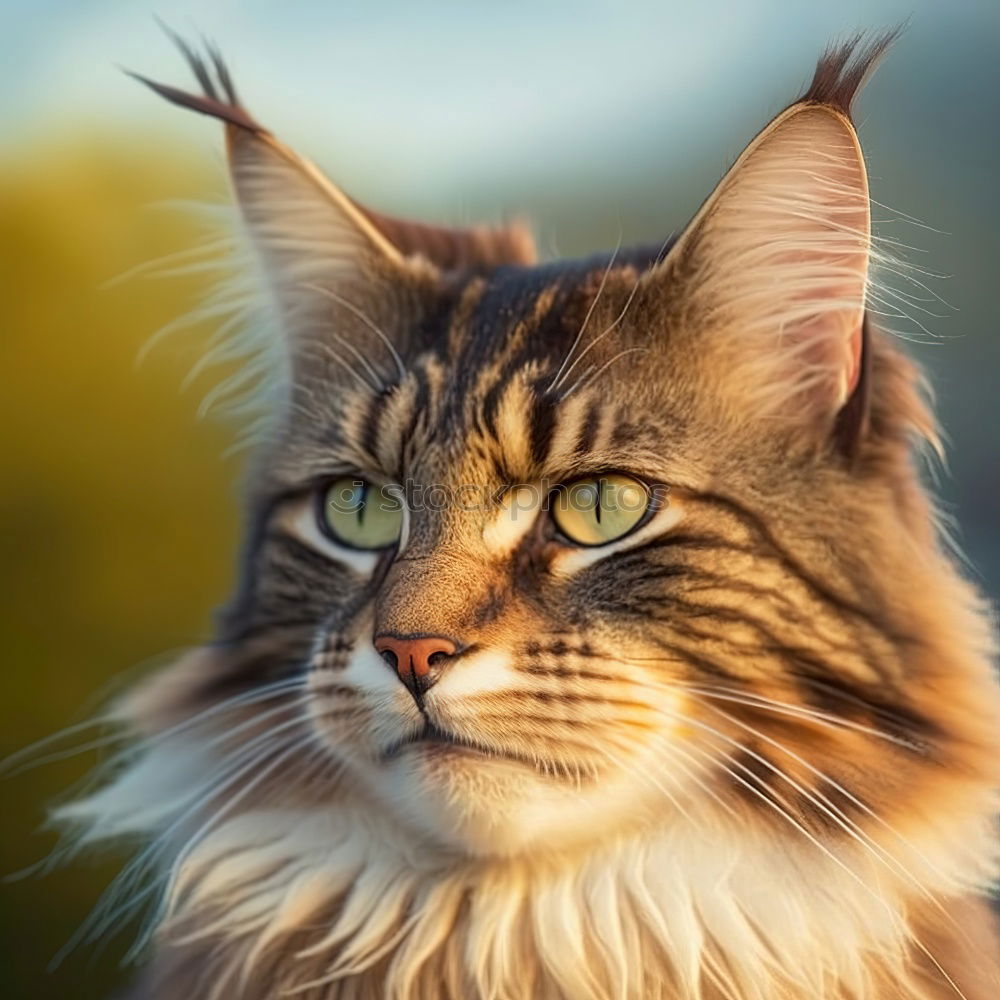 Similar – portrait of a fluffy red cat