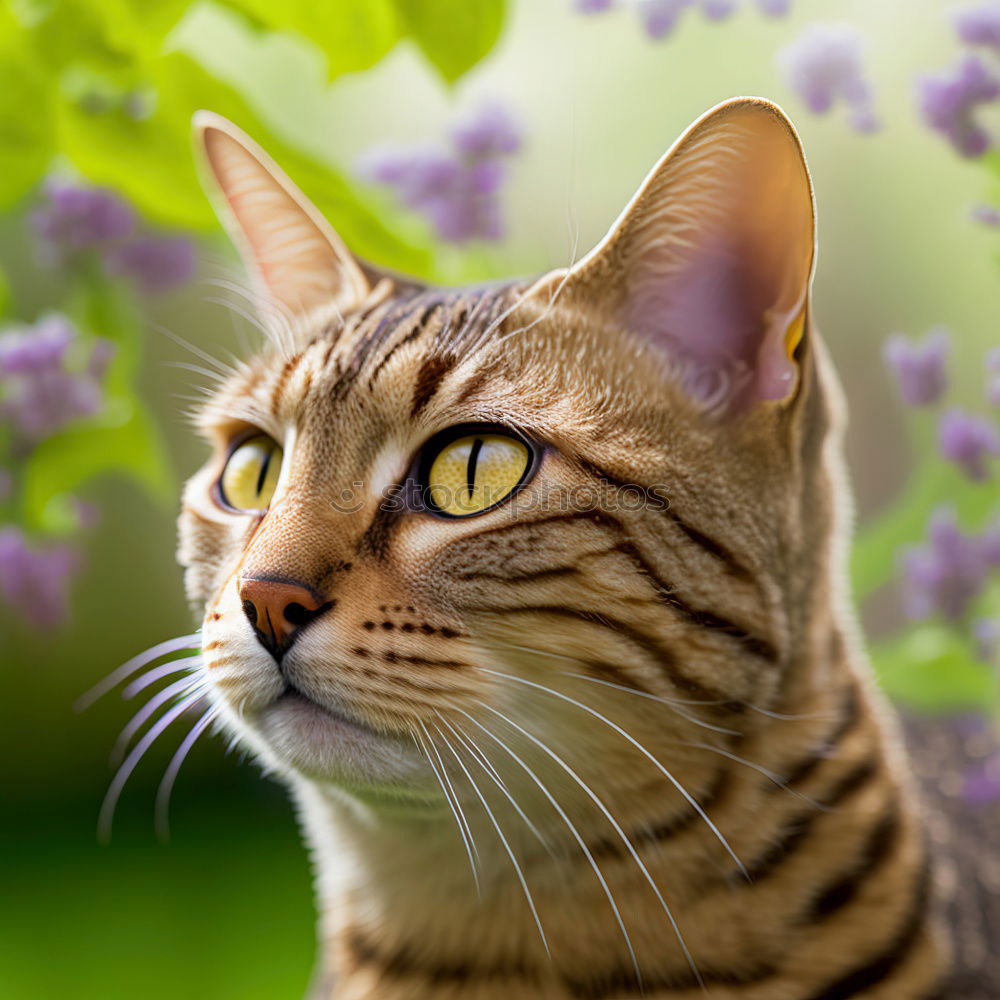 Similar – Image, Stock Photo On the lookout Cat Grass