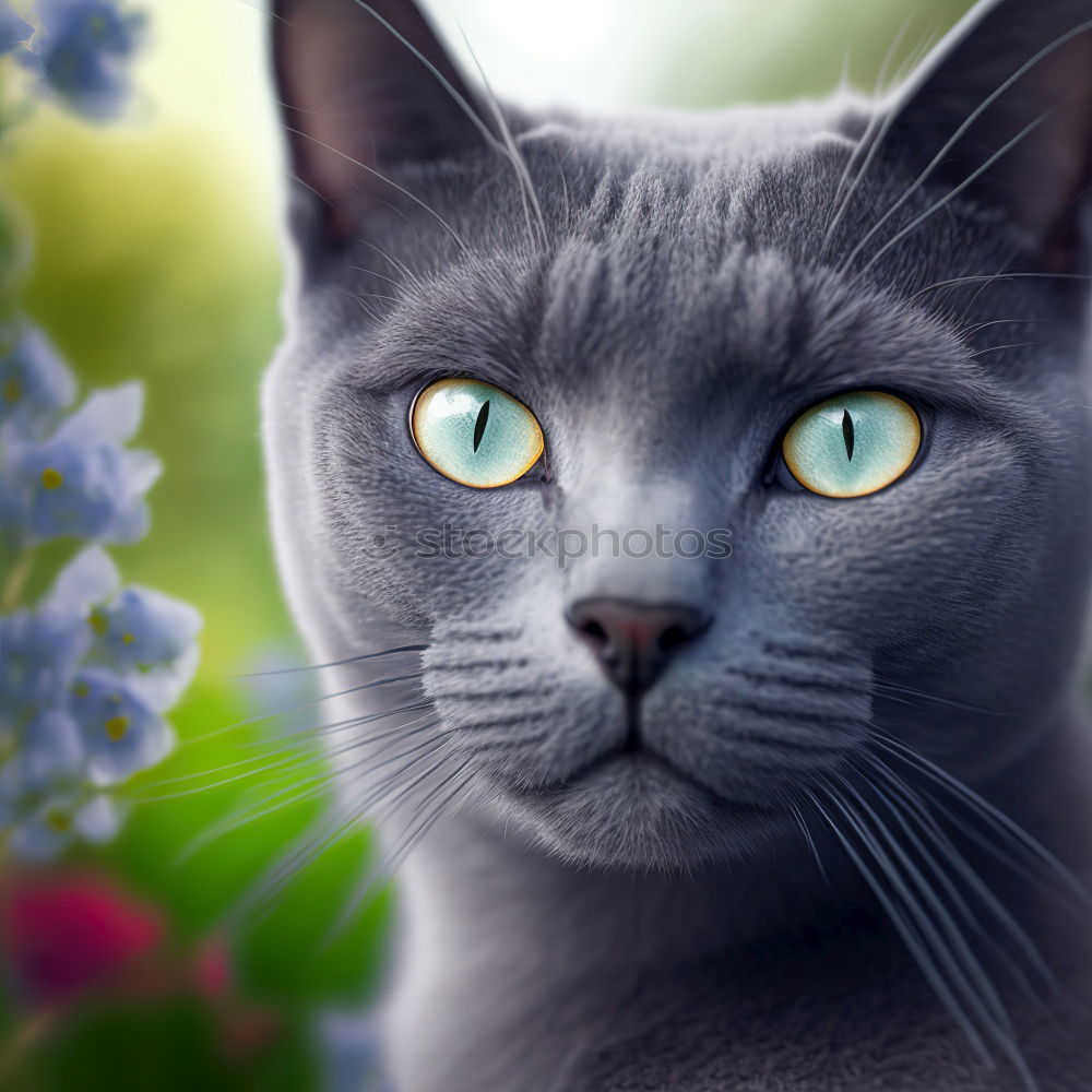 Similar – Katze Pflanze Blume