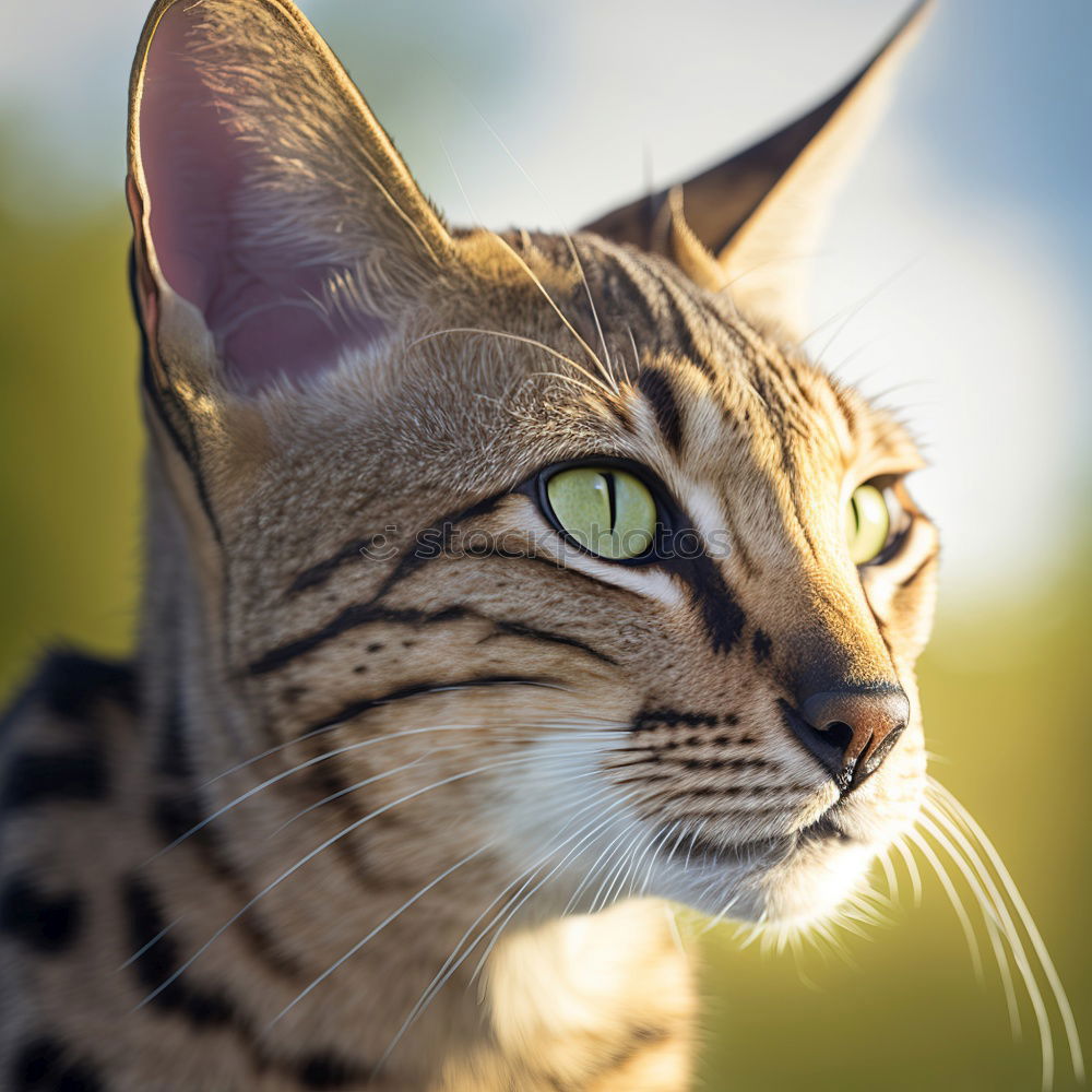 Similar – A Bengal Kitten looking under a sofa