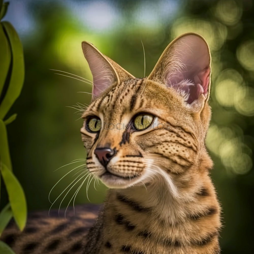 Similar – A Bengal Kitten looking under a sofa