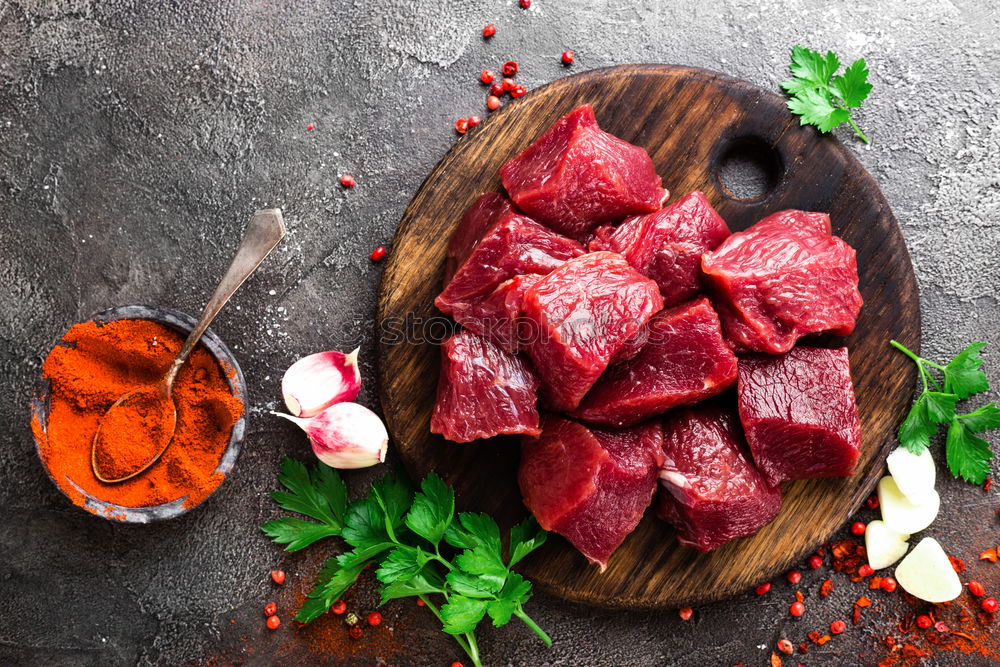 Similar – Image, Stock Photo Ingredients for goulash