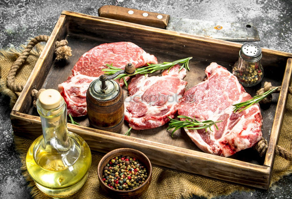 Similar – Image, Stock Photo Fresh lamb double chops