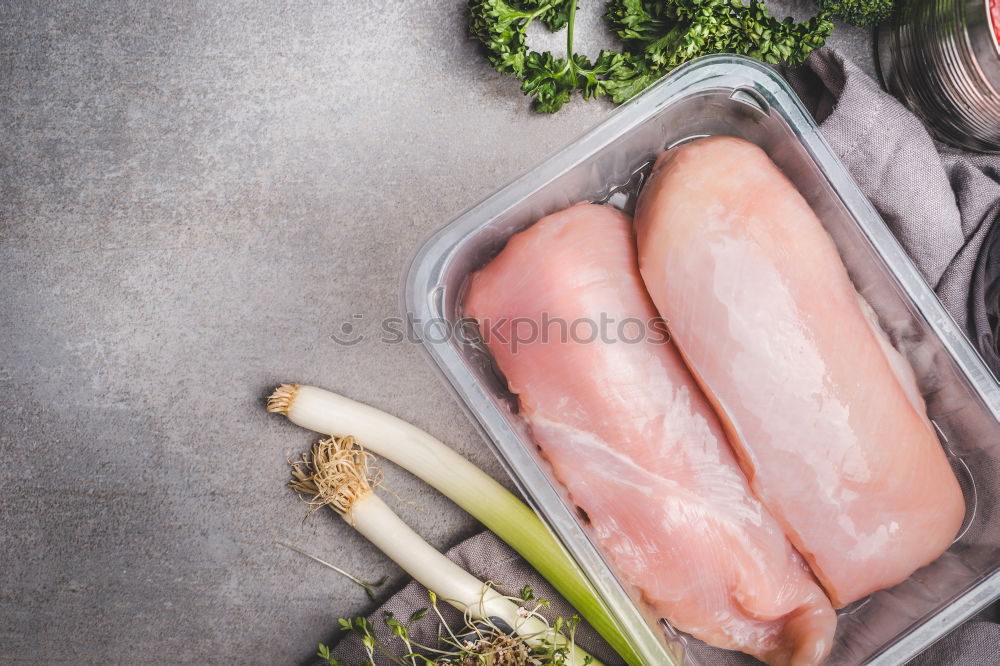 Similar – Image, Stock Photo Raw chicken breast fillet for healthy cooking