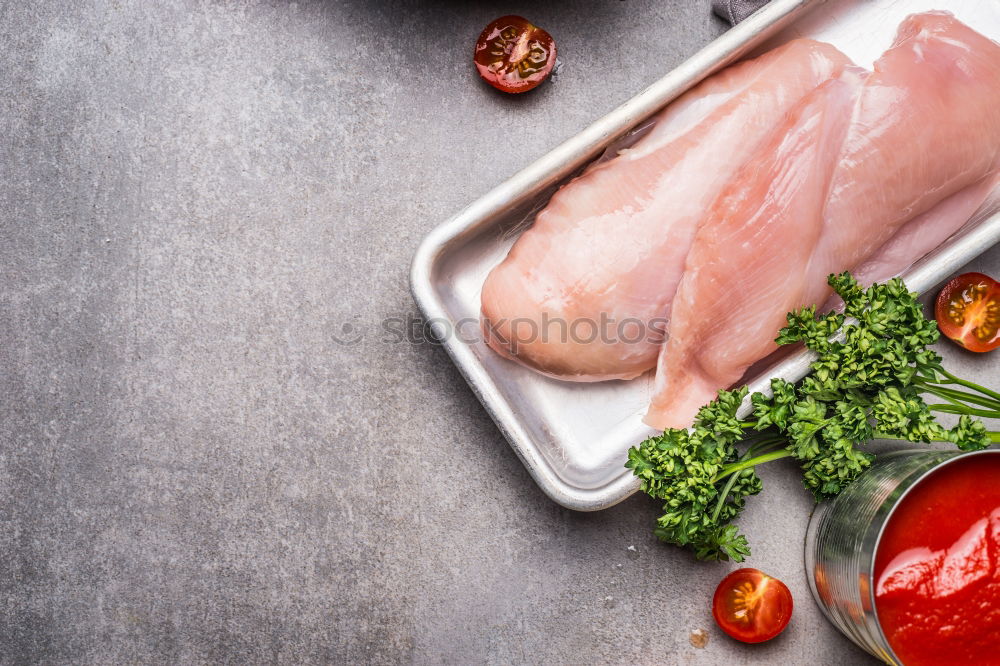 Image, Stock Photo Raw chicken breast fillet for healthy cooking