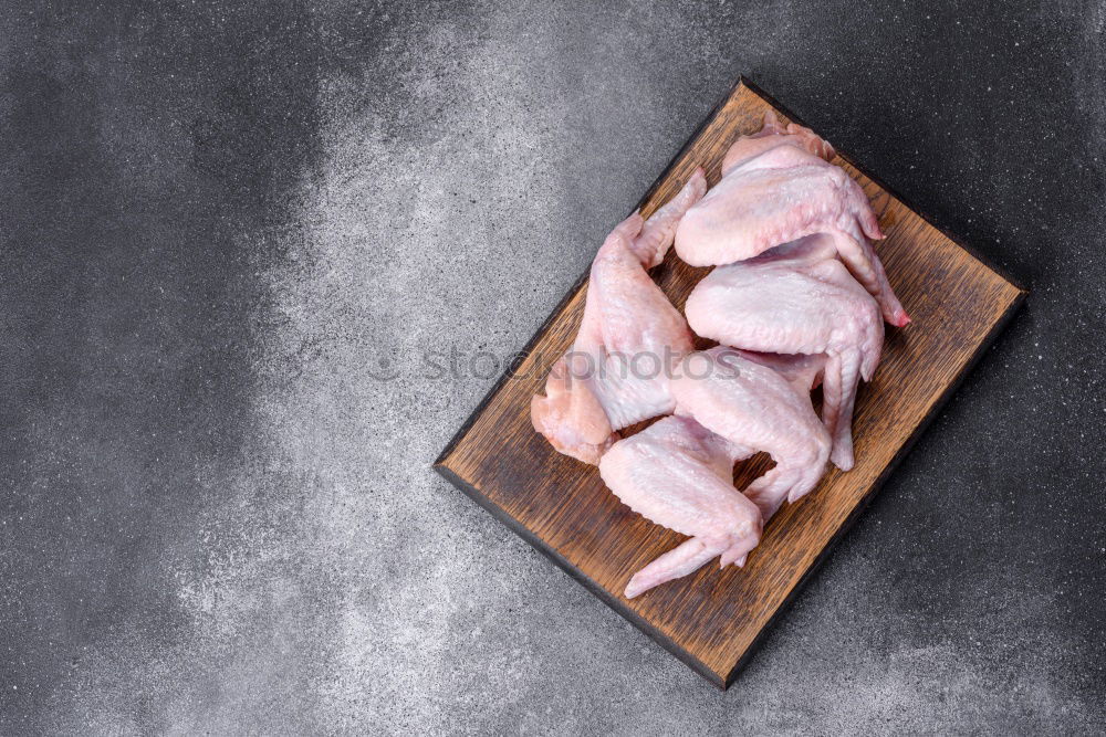 Similar – Image, Stock Photo Salt pork bacon on a kitchen board