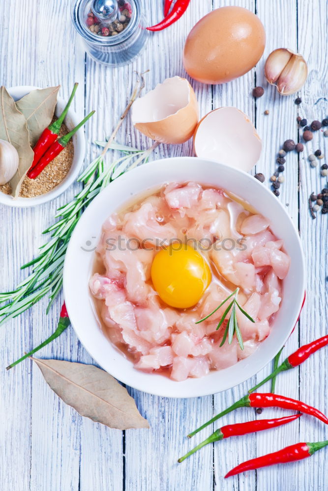 Image, Stock Photo Make meatballs with minced meat