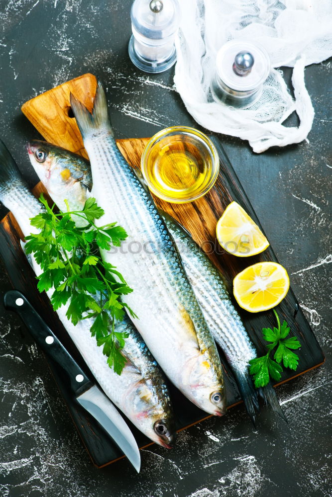 Similar – Image, Stock Photo Whole fresh mackerel with spices