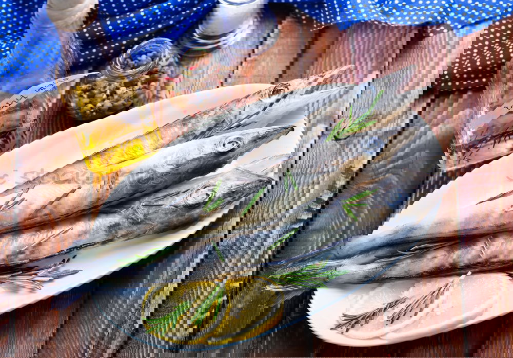 Similar – Image, Stock Photo Roasted salmon and vegetables