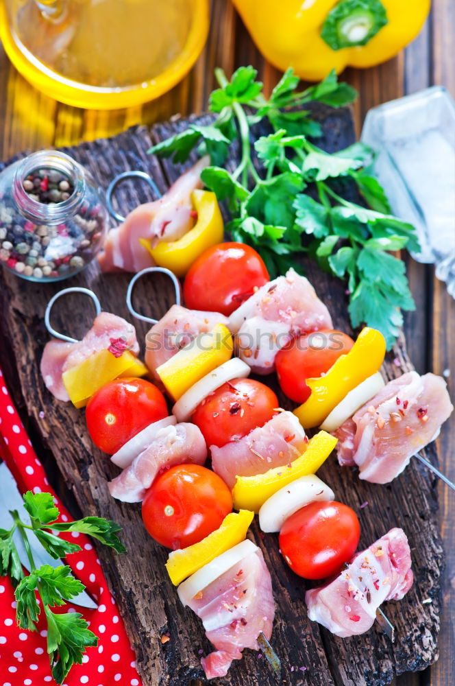 Similar – Image, Stock Photo Chicken with colorful vegetables and red sweet peppers