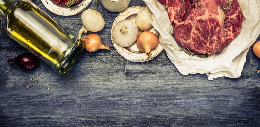 Image, Stock Photo Ingredients for meat dishes