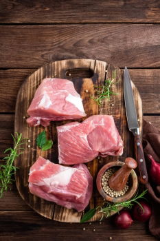 Similar – Image, Stock Photo Empty plates with lamb chop preparation