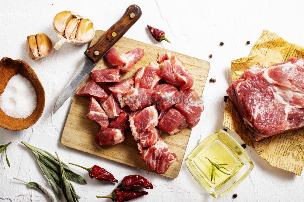 Similar – Image, Stock Photo Fresh lamb double chops