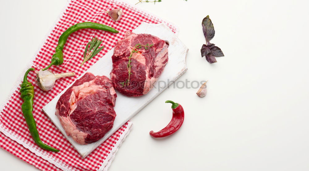 Similar – Image, Stock Photo Tuna steak with fresh herbs