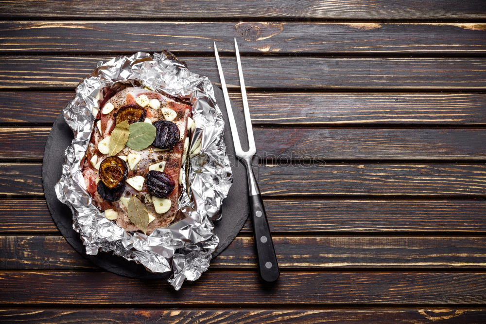 Similar – Fresh smelt fish with salt and pepper