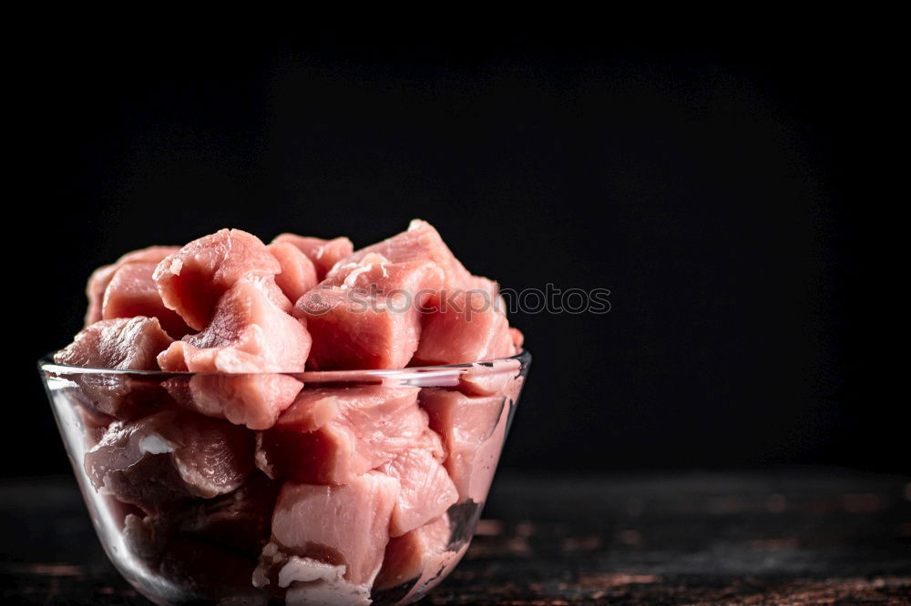 Organic strawberry ice-cream in bowl