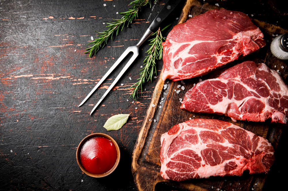 Similar – Knuckle of veal slices and ingredients for Osso Buco