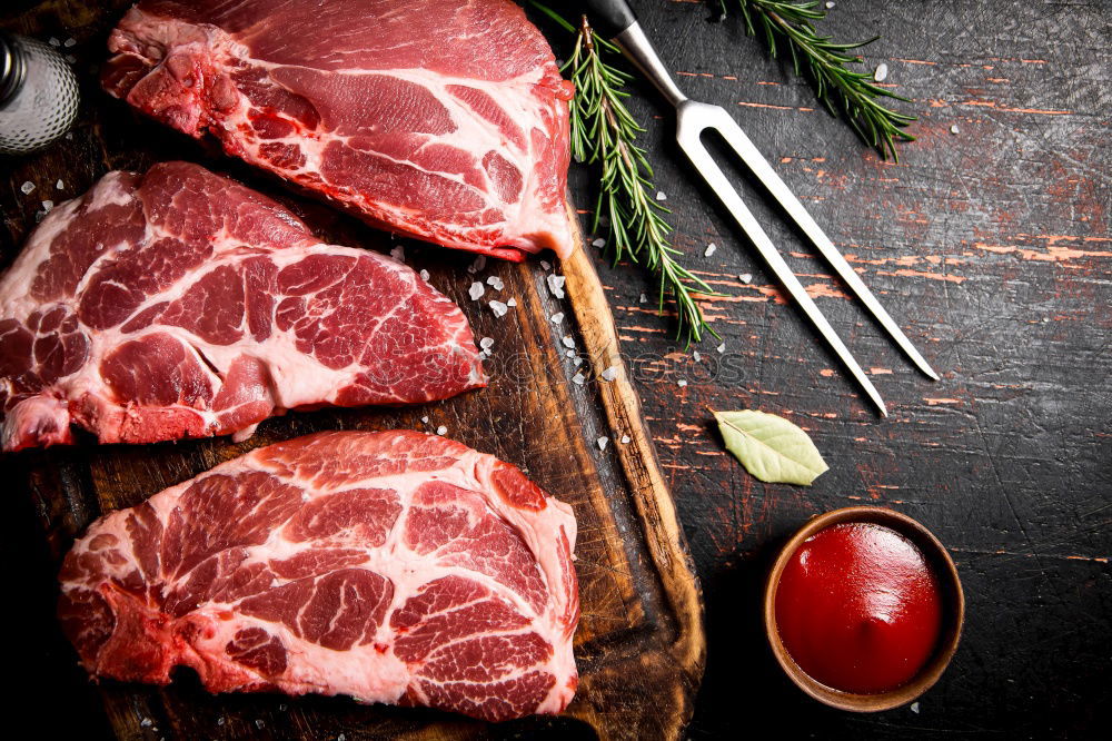 Similar – Knuckle of veal slices and ingredients for Osso Buco