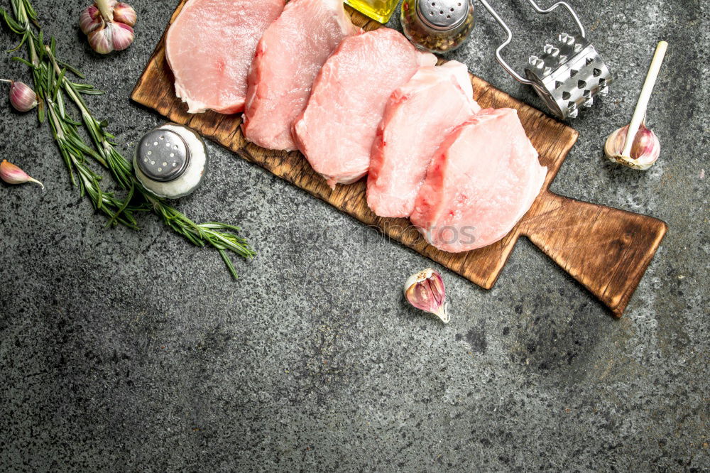 Similar – Image, Stock Photo Ingredients for meat dishes