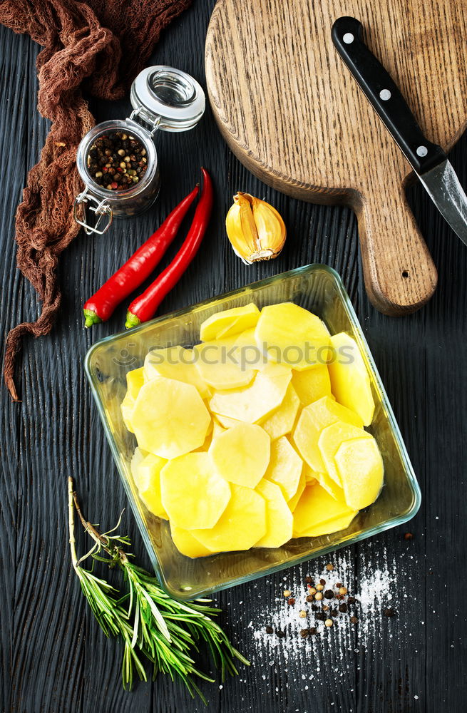 Similar – Image, Stock Photo paper bag with golden canterelle and rosemary spice