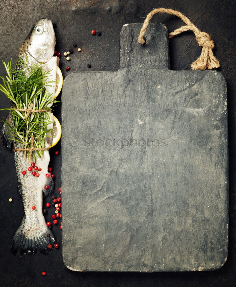 Similar – Image, Stock Photo sea bass fish on brown crumpled paper