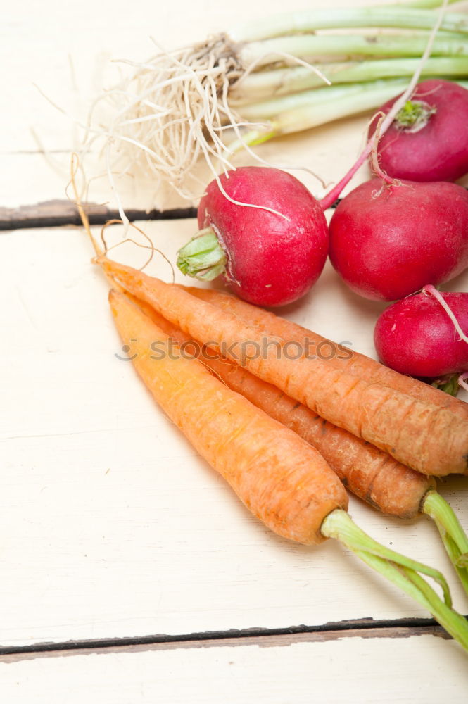 Similar – Image, Stock Photo Gray wooden background with raw vegetables and spices