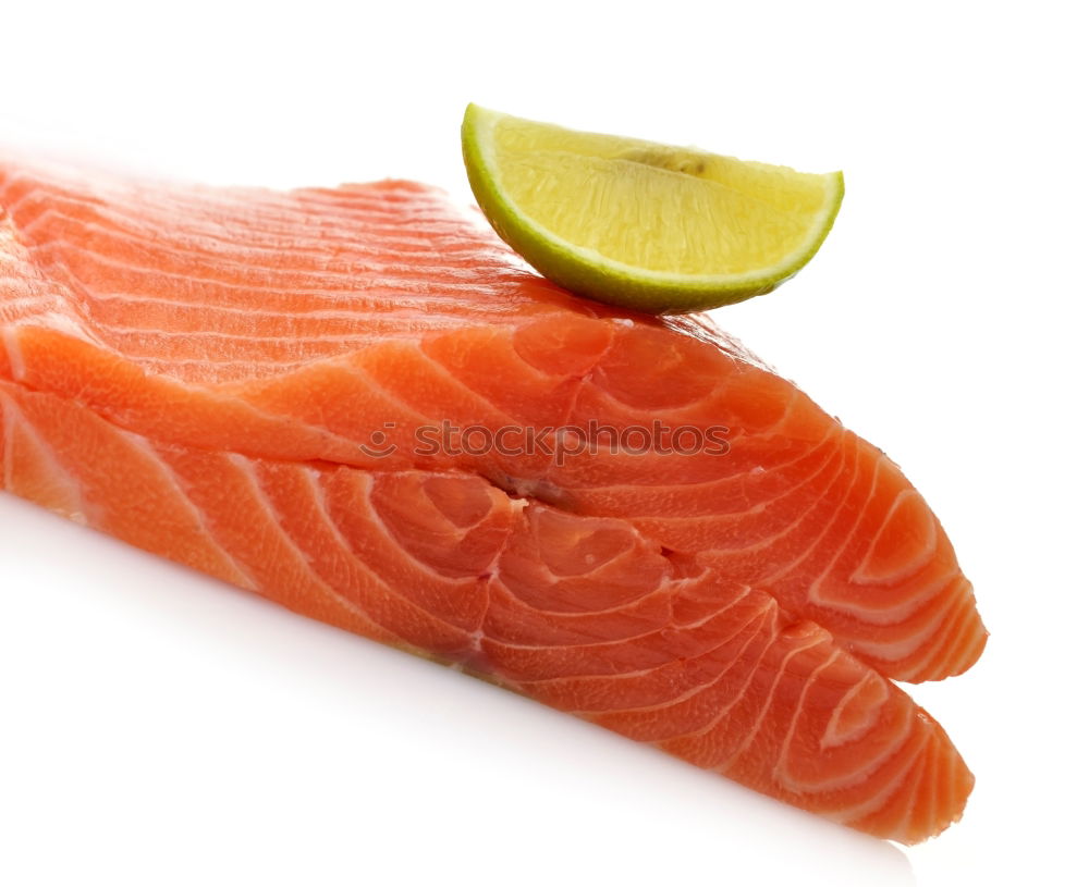 Similar – Image, Stock Photo Salmon steak, preparation with fennel and lemon