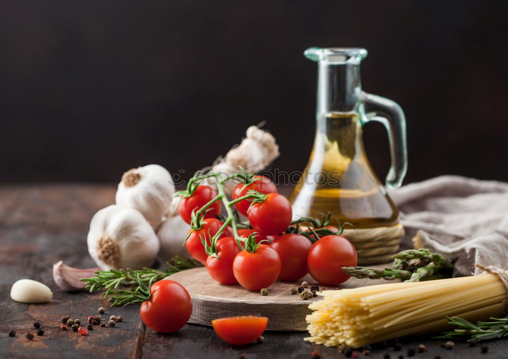 Similar – Whole wheat pasta, vegetables, herbs and olive oil