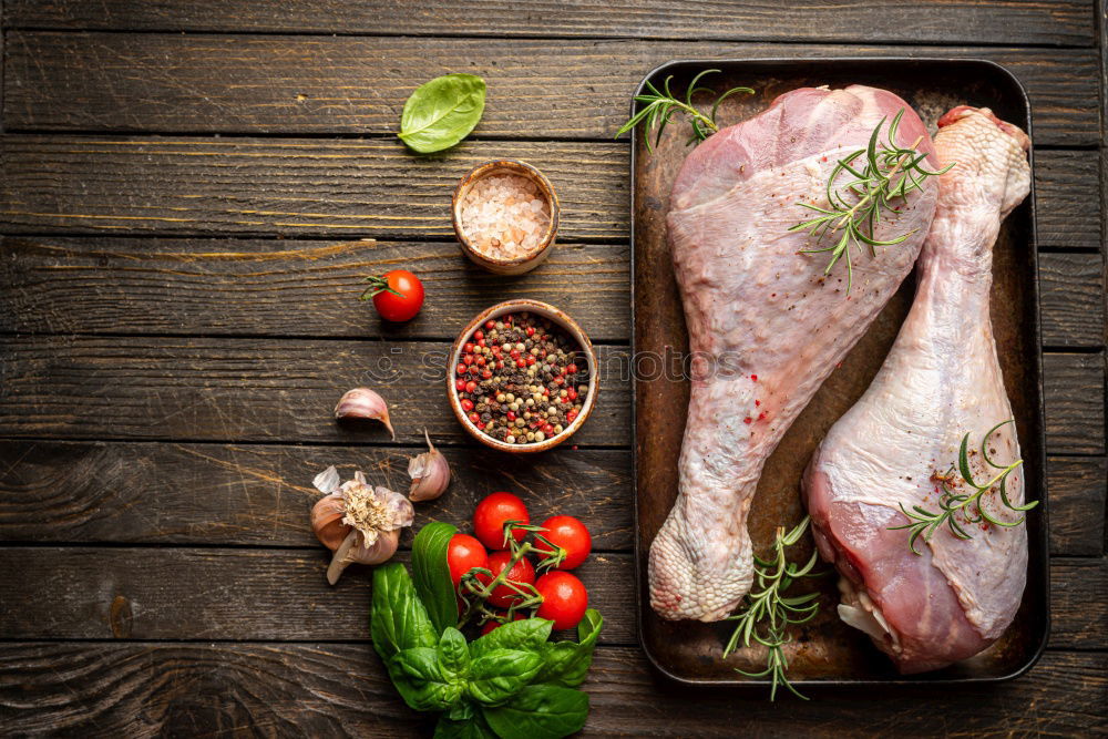 Similar – Italian meat platter with antipasti and ciabatta bread