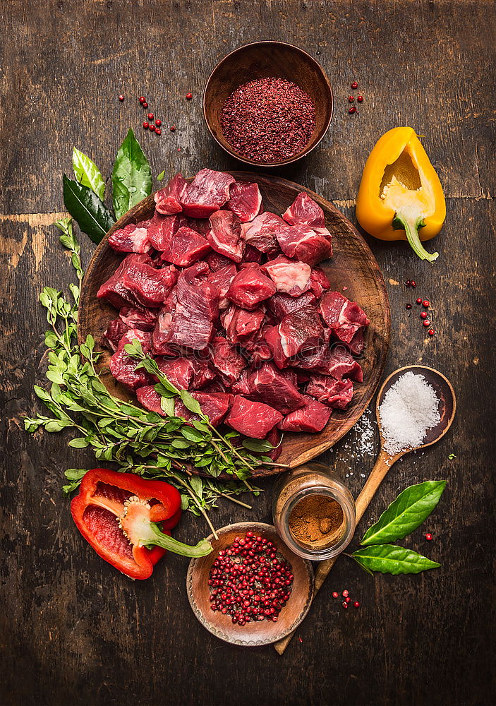 Image, Stock Photo Ingredients for goulash