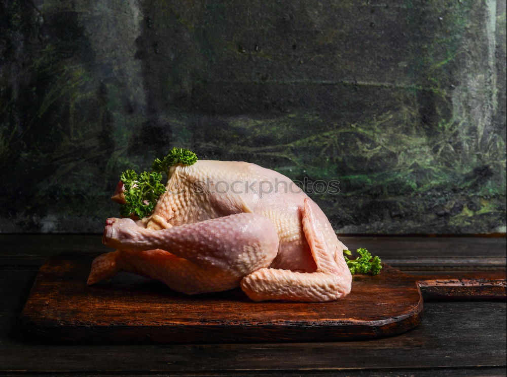 Similar – Image, Stock Photo Pork knuckle preparation in vintage bowl