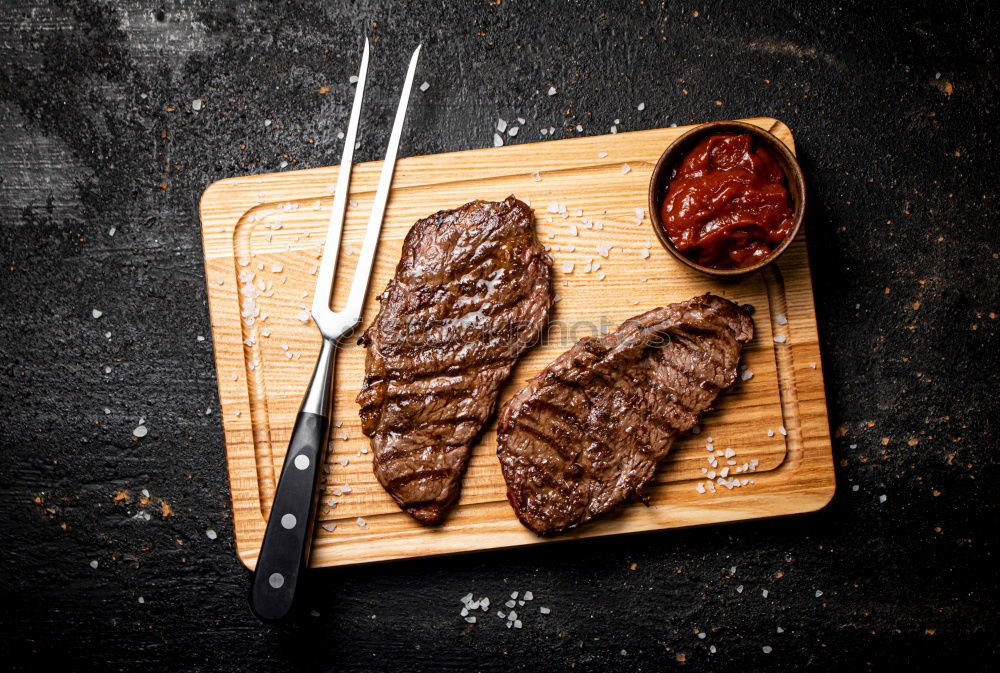 Similar – Image, Stock Photo Spices near tasty fried meat