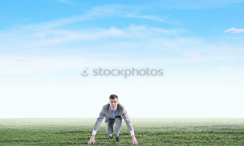 Similar – Image, Stock Photo … and go! Dog Summer Sky