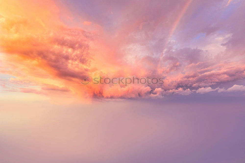 Similar – Sunset above the clouds