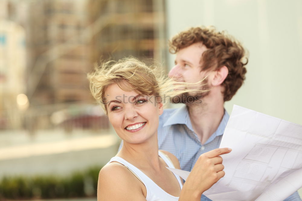 Image, Stock Photo Stylish couple with a tablet