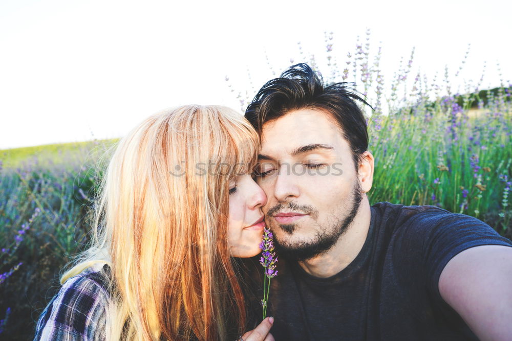 Similar – happy couple having fun in autumn