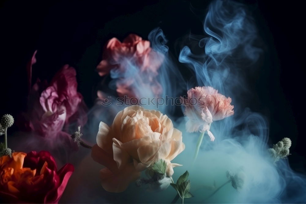 Similar – Image, Stock Photo Double exposure white flowers tulips bouquet of flowers