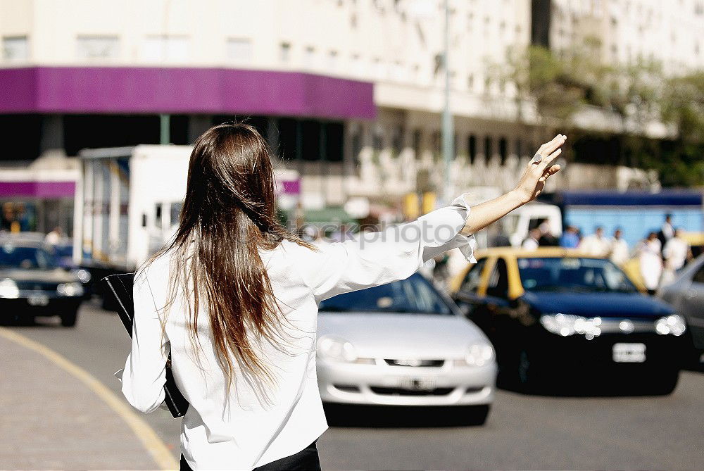Similar – Image, Stock Photo Beautiful young asian woman Street ballet dancer
