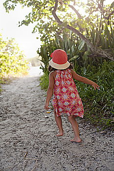 Similar – Weibliches Kleinkind von hinten spielt am Sandkasten