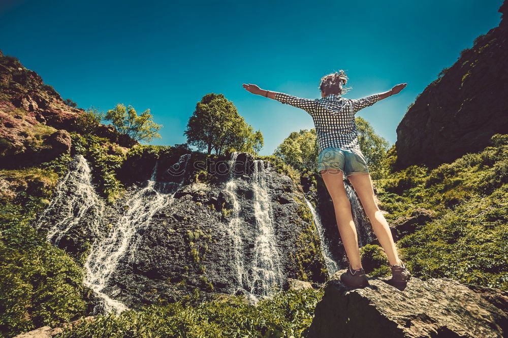 Similar – Image, Stock Photo looking deep down Joy Life