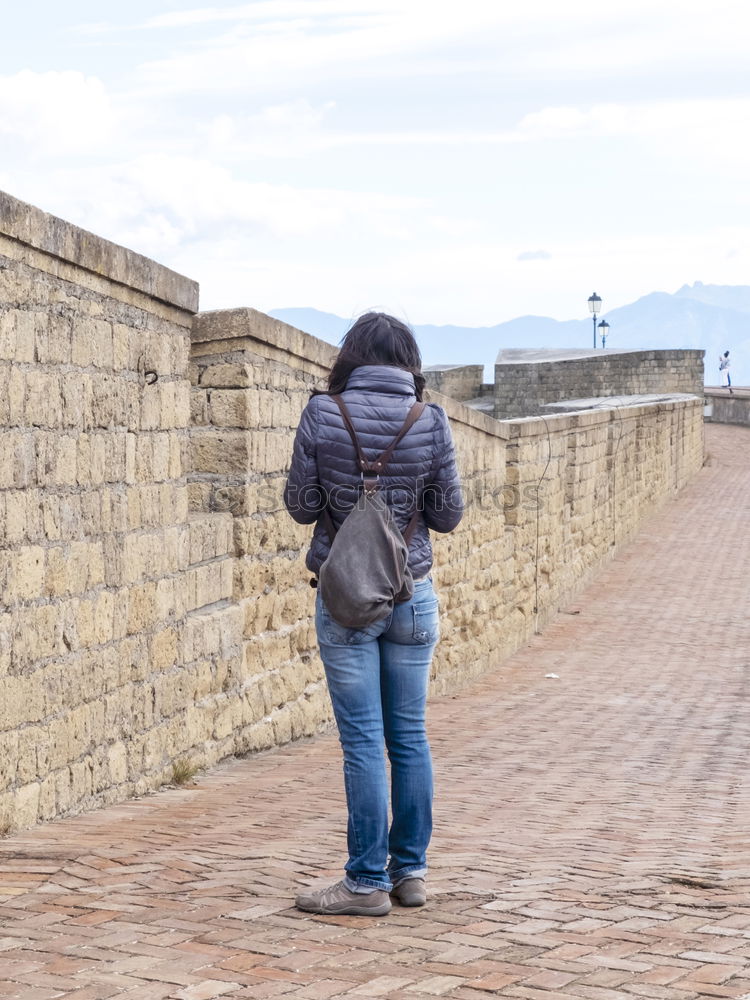 Similar – Image, Stock Photo Harbour Bodø Woman Back
