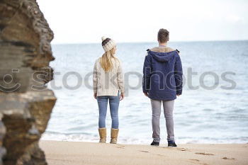 Similar – Image, Stock Photo beach walk Human being