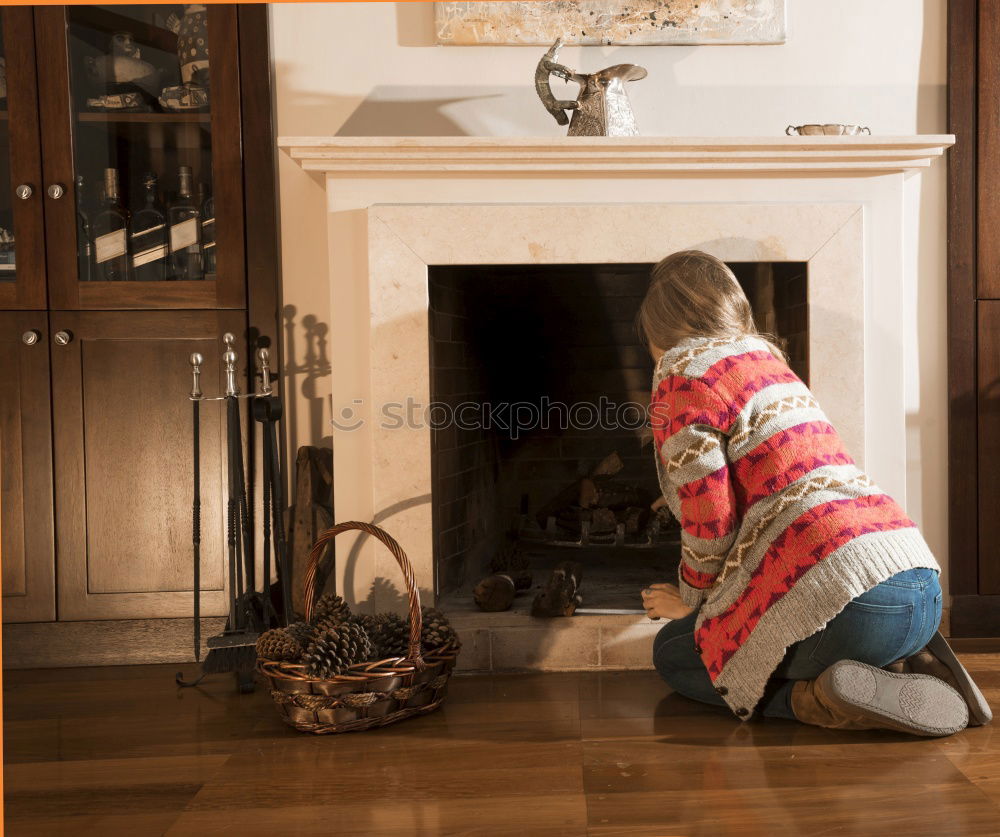 Similar – Image, Stock Photo happy toddler girl in pyjamas