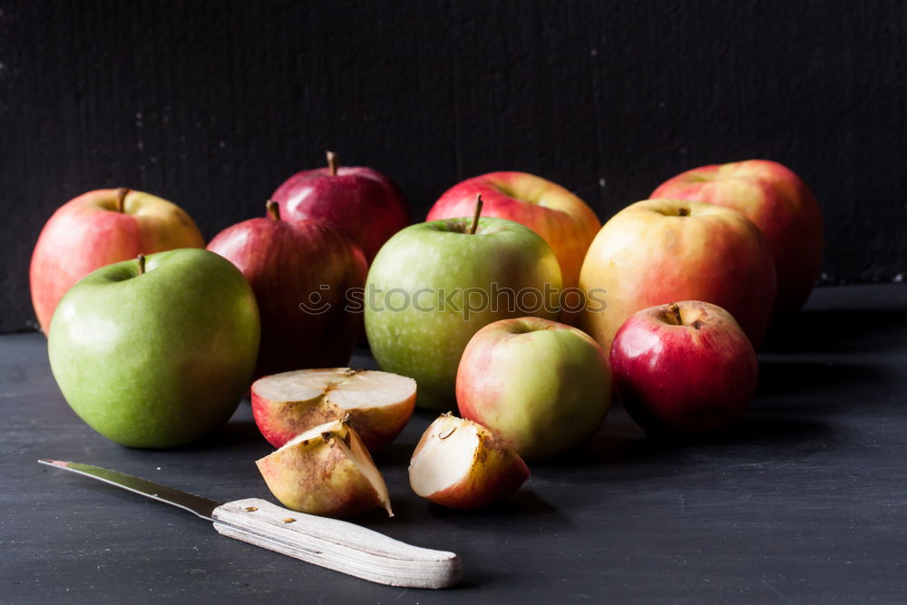 Similar – Image, Stock Photo ripe green pears on a brown wooden board