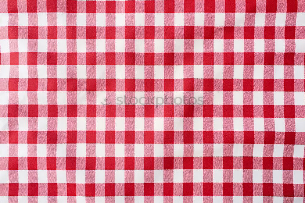 Image, Stock Photo old fabric with red and white checked pattern and little hearts