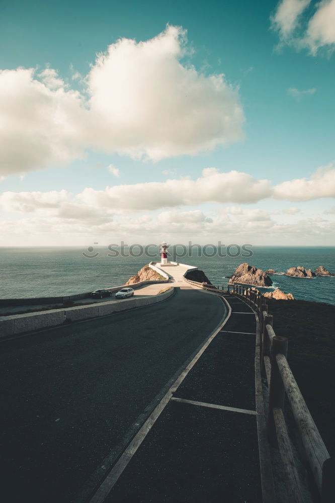 Similar – Cliff in ocean with walkway