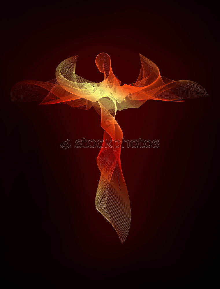 Similar – Image, Stock Photo Figure from flames