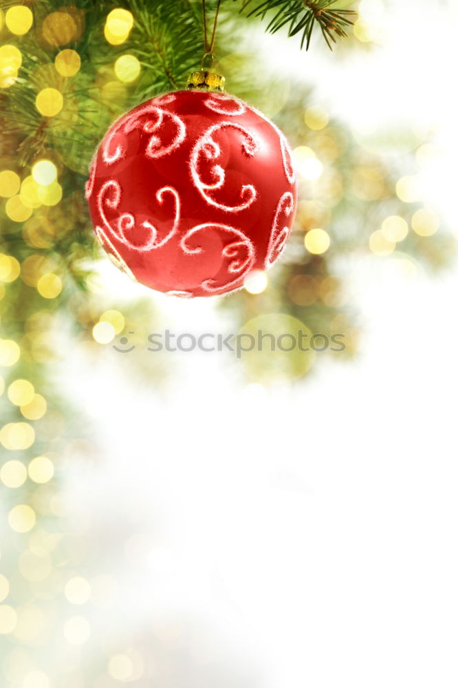 Similar – Image, Stock Photo Two red Christmas baubles